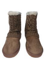 Serene Island Women&#39;s &quot;Anna&quot; Low-Knit Chestnut Ankle Boots Size 10 - £31.31 GBP