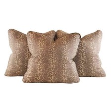 3 Pc Pillow Covers Vicki Payne Free Spirit Brown African Giraffe Animal Print - $62.99