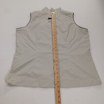 Line Up For Sports Men's Beige/Cream Full Zip Sleeveless Golf Vest Chest 41" image 6