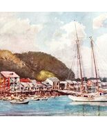 Panama Harbor Ancon Hill 1913 Canal History Watercolor Art Print EJ Read... - €34,33 EUR