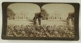 Vintage Stereoscope Card Underwood S137 White House Grounds 1908 Washington DC - £8.50 GBP