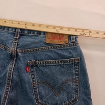 Levi's 550 Relaxed Fit Women's Blue Cotton Denim Jeans Cutting In Shorts (34×7) image 13