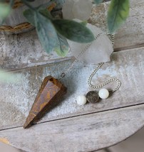 Miriam Stone (Calligraphy Stone) Pendulum ~ Protection &amp; Courage ~ - $512.03 MXN
