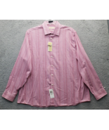 Michael Kors Dress Shirt Men 18 Multi Checkered Regular Fit Non Iron But... - $44.53 CAD