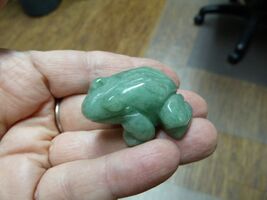 (Y-FRO-596) little Green aventurine FROG stone gemstone figurine I love ... - €13,46 EUR