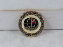 Vintage Hockey Pin - Team USSR 1971 World Champions - Stamped Pin  - $19.00
