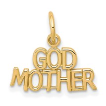 10K Yellow Gold Godmother Charm Religious Jewelry 15mm x 16mm - £29.78 GBP