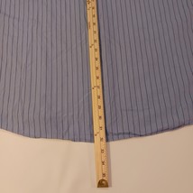 Calvin Klein Size 17 1/2 Striped Men's Long Sleeve Button Up Shirt Cotton Blue image 8
