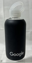 GOOGLE BKR 500 mL 16 oz Glass Water Bottle Silicone Sleeve Black Logo - $24.99