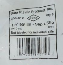 Dura Plastics Products 406012 1-1/4 Inch 90 Degree Elbow Slip By Slip Quantity 5 image 3