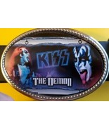 KISS Rock Band Epoxy &quot;THE DEMON&quot; PHOTO MUSIC BELT BUCKLE   - NEW! - £13.98 GBP