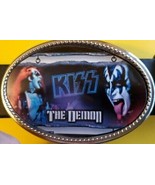KISS Rock Band Epoxy &quot;THE DEMON&quot; PHOTO MUSIC BELT BUCKLE   - NEW! - $332.38 MXN