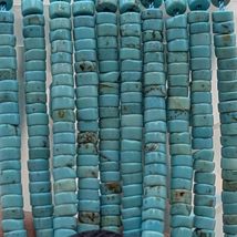 Turquoise Beads – 4x2mm Heishi Disc Beads – 15 Inch Strand - $5.95