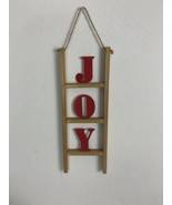 Holiday Style Christmas JOY Ladder Home Decor Wall Hanging Tree Red Brow... - £15.33 GBP