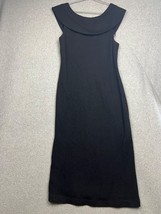 Banana Republic Black Italian Fabric Wool Knit Collared Sheath Dress Sz 8 simple - £29.53 GBP