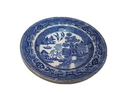 Antique JF Wileman Staffordshire French Flow Blue Willow Pottery Serving... - £51.46 GBP