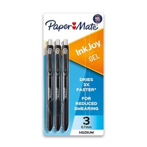 Paper Mate InkJoy Retractable Gel Pens Medium Point Black Ink 3/Pack (19... - £26.88 GBP