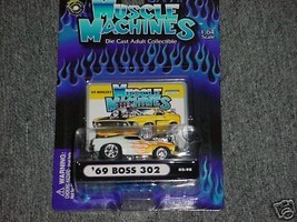 MUSCLE MACHINES &#39;69 BOSS 302 02-98 FLAMED FREE USA SHIPPING - $11.29