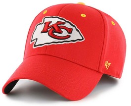 Kansas City Chiefs NFL &#39;47 Kickoff Contender Red Hat Cap Flex Stretch Fit S/M - £18.04 GBP
