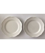 Vtg Villeroy &amp; Boch 8&quot; White Ridged Salad Dessert Plates Set of 2 Luxemb... - $39.10 CAD