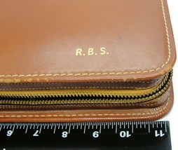 &quot;RBS&quot; IVintage Mens Brown Leather Dopp Kit Toiletry Travel Bag Top Grain Cowhide - £119.08 GBP