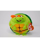 TY Beanie Babies Ballz TMNT Michelangelo Collectable Plush w/ Tags - $9.89