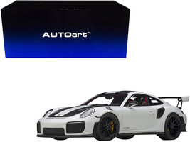 Porsche 911 991.2 GT2 RS Weissach Package White w Carbon Stripes 1/18 Model Car - $270.70