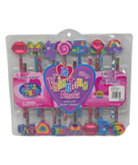 LISA FRANK 14 VALENTINE PENCILS W ERASER TOPPERS NEW IN PACKAGE HEART BEAR LOVE - $57.00
