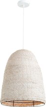 Pendant Light Cyan Design Dedal 1-Light White Iron Seagrass Grass Medium E26 - £390.28 GBP