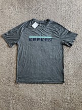 Men&#39;s Charcoal Seattle Kraken T-Shirt Size L - e826 - $9.50