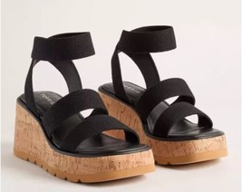Torrid Strappy Platform Wedge Triple Band Stretch 7.5WW Women’s Wide Width - $26.80