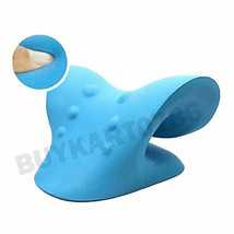 Neck Relaxer Cervical Pillow for Neck &amp; Shoulder Pain Physical Therapy (Blue) - £33.93 GBP