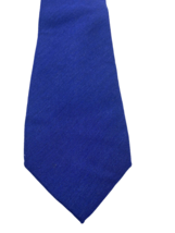 Chaps Ralph Lauren Tie Blue Necktie Woven Twill Solid Color Wedding Career 3&quot; Wd - £29.95 GBP