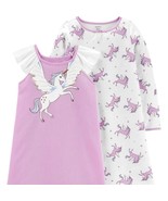 Carter&#39;s 2 Piece Purple Unicorn Pajamas Set Size 2-3 - $8.09