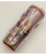 Starbucks Spring Flowers Orchids Shiny Pink Glassy Tumbler 12 oz 2010 NEW  - $473.74 MXN