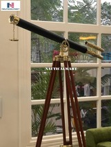 NauticalMart Pirates Navy Floor Standing Telescope Brass/Leather Griffit... - £158.87 GBP
