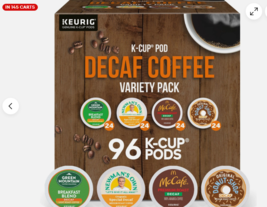 Keurig Decaf Coffee Variety Pack, Keurig K-Cup Pods, 96 Count - $434.42 MXN