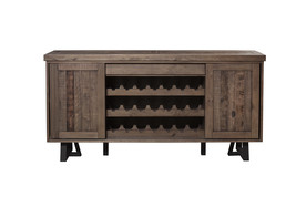 Clara Sideboard with Wine Holder, Natural/Black - $18,066.31 MXN
