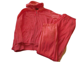 Facitisu Ladies Women&#39;s Long Sleeve Jacket &amp; Pants Size M Velour Track Suit GUC - £20.54 GBP