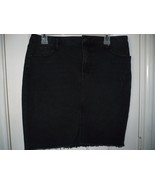 Faded Glory Women&#39;s Pencil Skirt Destructed Black Soot Size 10 NEW - $19.34