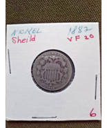 1882 Shield Nickel Very Fine VF Condition - £26.65 GBP