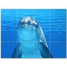 Dolphin Ceramic Tile Wall Mural Kitchen Backsplash Bathroom Shower P500524 - £94.81 GBP+