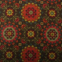 Richloom Cynthia Espresso Brown Suzani Floral Basketweave Fabric By Yard 54&quot;W - £8.67 GBP
