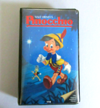1986 Walt Disney&#39;s Pinocchio VHS  clamshell padded Black Diamond orig an... - £23.08 GBP