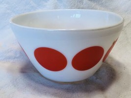 Pyrex Inspired Vintage Charm RED Polka Dot Nesting Mixing Bowl 3C/.7L Rare - £45.15 GBP