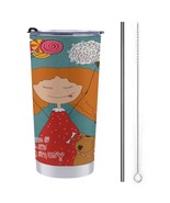 Mondxflaur Cartoon Steel Thermal Mug Thermos with Straw for Coffee - $28.78 CAD