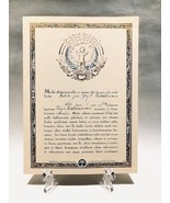 Tove Jansson, Child&#39;s Baptismal Certificate from 1941 designed by Tove&#39;s... - $148.50