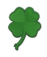 FOUR LEAF CLOVER IRON ON PATCH 3&quot; Green Irish Lucky Shamrock Ireland Emb... - $73.66 MXN
