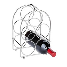 Home Basics Tabletop Wine Rack, Chrome, 5-Bottle - £26.88 GBP