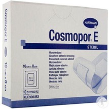 Cosmopor E Sterile Adhesive Wound Dressings 10cm x 8cm x 25 Surgical Cuts Burns - £9.70 GBP